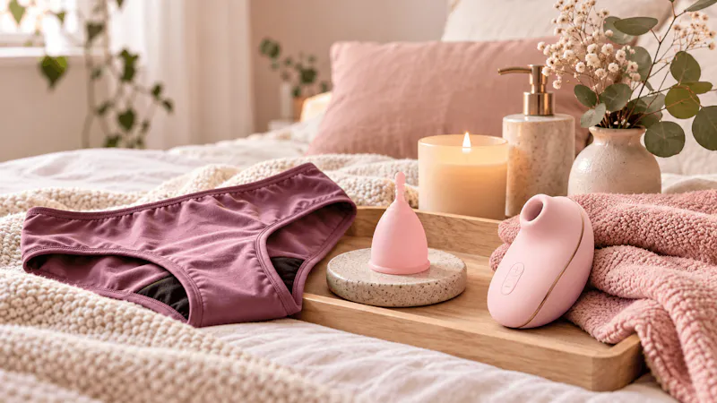 Menstruationstrusser, menstruationskop og sexlegetøj