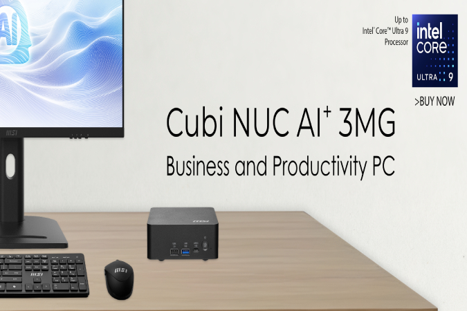 MSI CUBI NUC AI Plus 3MG Bedst i test